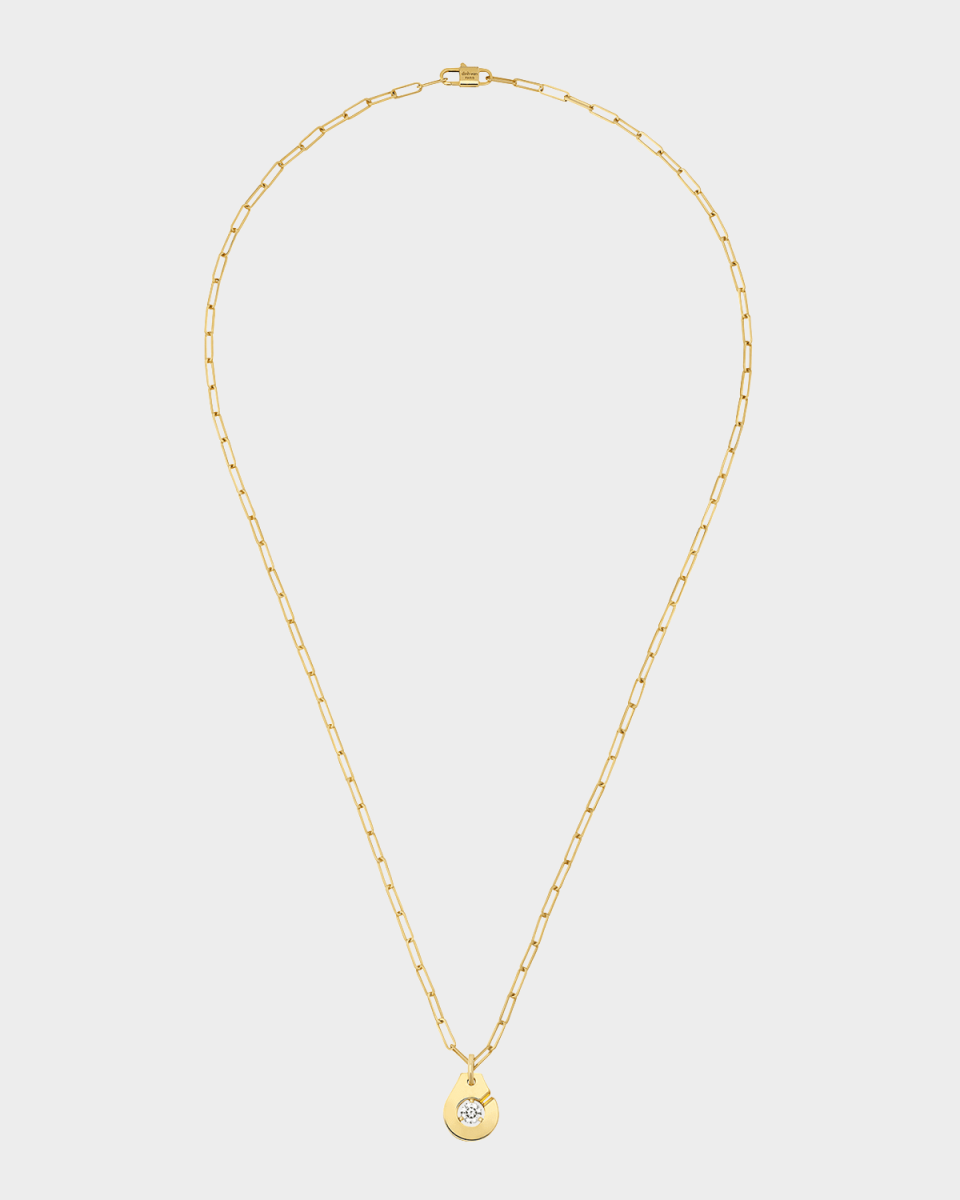 Yellow Gold R10 Menot Diamond Pendant Necklace